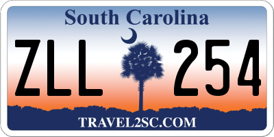 SC license plate ZLL254