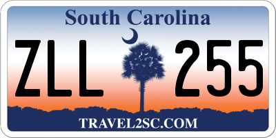 SC license plate ZLL255