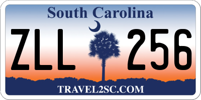 SC license plate ZLL256