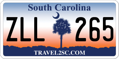 SC license plate ZLL265