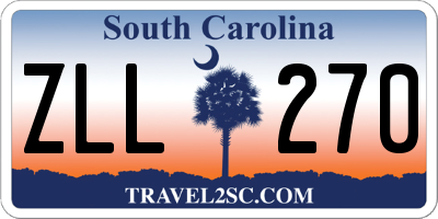 SC license plate ZLL270