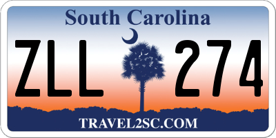 SC license plate ZLL274