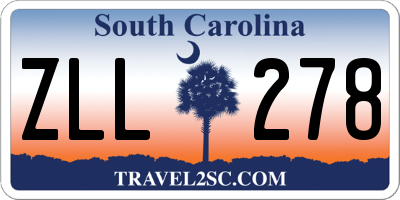 SC license plate ZLL278