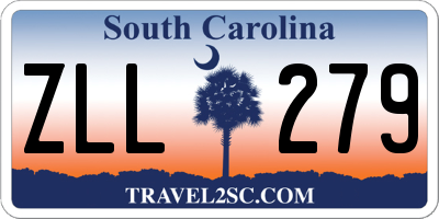 SC license plate ZLL279