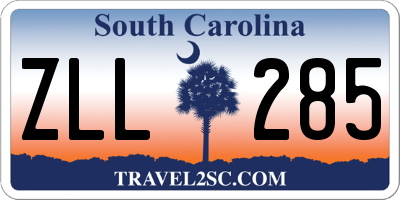 SC license plate ZLL285