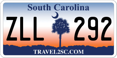 SC license plate ZLL292