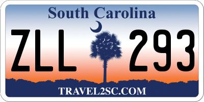 SC license plate ZLL293