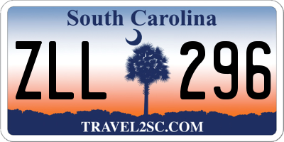 SC license plate ZLL296