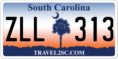 SC license plate ZLL313