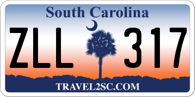 SC license plate ZLL317