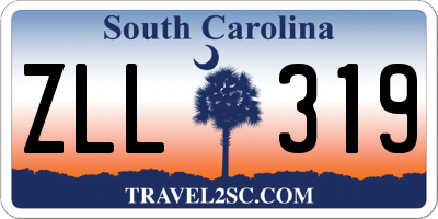 SC license plate ZLL319