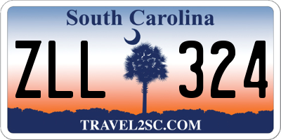 SC license plate ZLL324