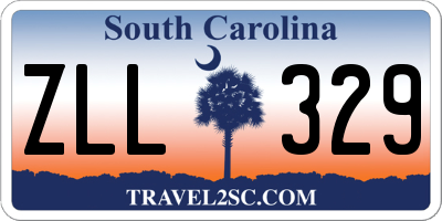 SC license plate ZLL329