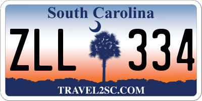 SC license plate ZLL334
