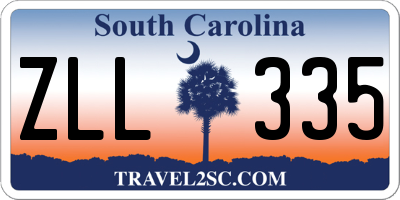 SC license plate ZLL335