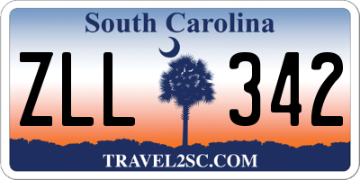 SC license plate ZLL342