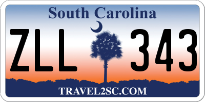 SC license plate ZLL343