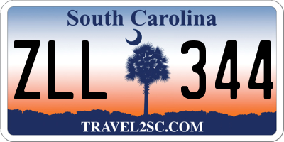 SC license plate ZLL344