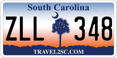 SC license plate ZLL348