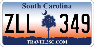 SC license plate ZLL349