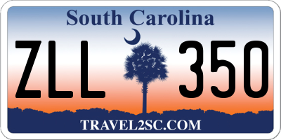 SC license plate ZLL350