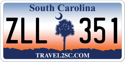 SC license plate ZLL351