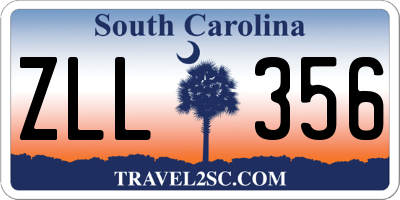SC license plate ZLL356