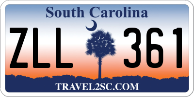 SC license plate ZLL361