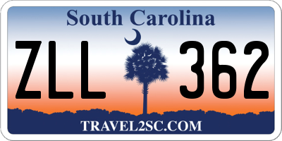 SC license plate ZLL362