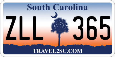 SC license plate ZLL365