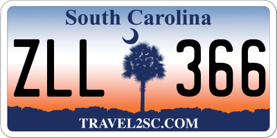SC license plate ZLL366
