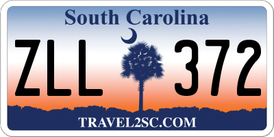 SC license plate ZLL372