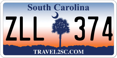 SC license plate ZLL374
