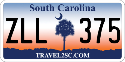 SC license plate ZLL375