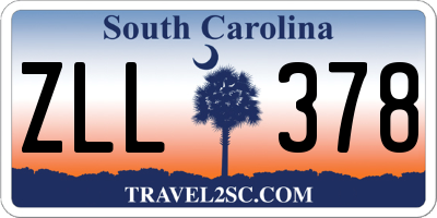 SC license plate ZLL378