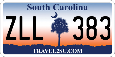 SC license plate ZLL383