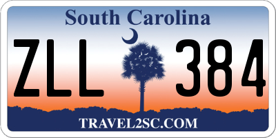 SC license plate ZLL384