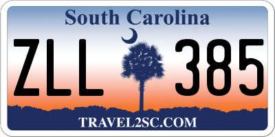 SC license plate ZLL385