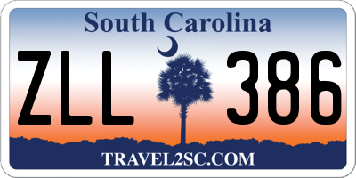 SC license plate ZLL386