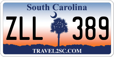 SC license plate ZLL389