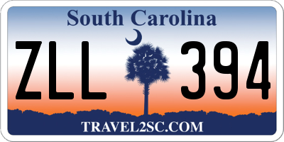 SC license plate ZLL394