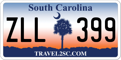 SC license plate ZLL399