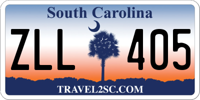 SC license plate ZLL405