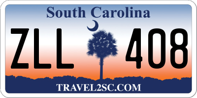SC license plate ZLL408