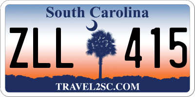 SC license plate ZLL415