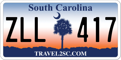 SC license plate ZLL417