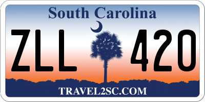 SC license plate ZLL420