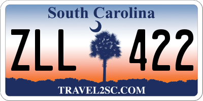 SC license plate ZLL422