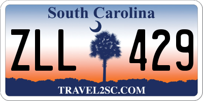 SC license plate ZLL429