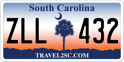 SC license plate ZLL432